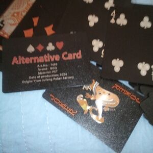 Waterproof exquisite black 🤩 playing cards